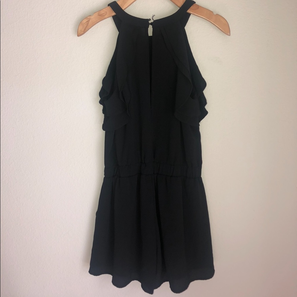 Peach Love California | Black Ruffle Romper | M - Picture 1 of 4